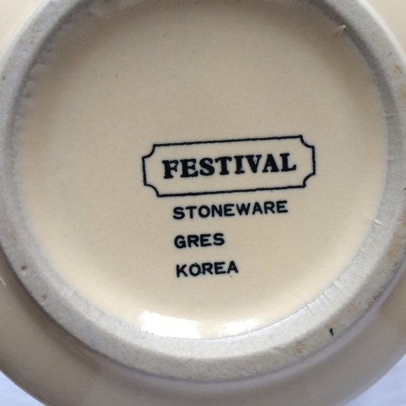 Vintage Pepsi-Cola Festival Stoneware Gres Coffee Mug Cup Two Tone Korea - Picture 7 of 9